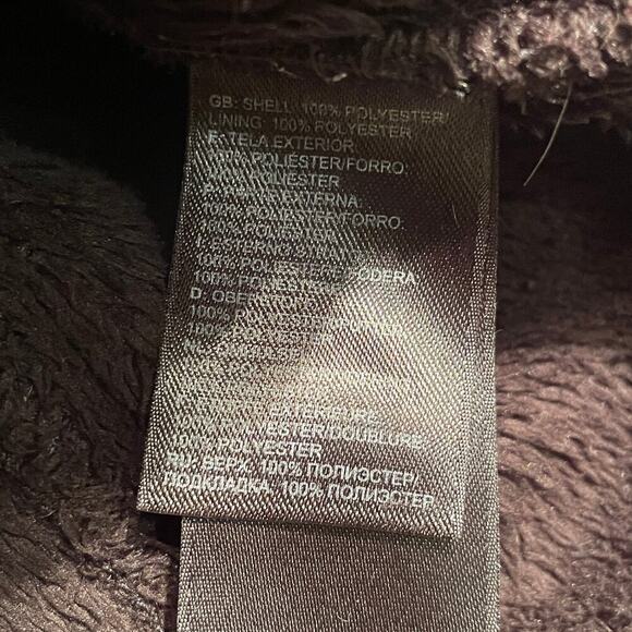 The North Face Oso Hoodie Women’s M | Soft Fuzzy Fleece Jacket Black Nylon Trim - Picture 9 of 10